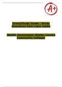 NUR 305 Exam 2 Study Guide Key Questions for Nursing Assessment