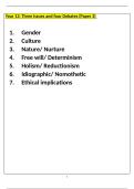 AQA A-Level Psychology Issues & Debates Summary Notes &lpar;Paper 3&rpar;