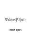 AQA A-Level Business Paper 3 Predictions