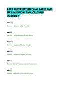 APCO CERTIFICATION FINAL PAPER 2026&NewLine;FULL QUESTIONS AND SOLUTIONS&NewLine;VERIFIED A&plus;