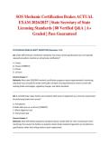 SOS Mechanic Certification Brakes ACTUAL EXAM 2026&sol;2027 &vert; State Secretary of State Licensing Standards &vert; 80 Verified Q&A &vert; A&plus; Graded &vert; Pass Guaranteed
