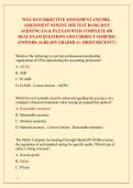 WGU D215 OBJECTIVE ASSESSMENT AND PRE- &NewLine;ASSESSMENT NEWEST 2026 TEST BANK&vert; D215 &NewLine;AUDITING OA & PA EXAM WITH COMPLETE 450 &NewLine;REAL EXAM QUESTIONS AND CORRECT VERIFIED &NewLine;ANSWERS&sol; ALREADY GRADED A&plus; &lpar;MOST RECENT&excl;&excl;&rpar; 