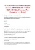 WGU D116 Advanced Pharmacology OA ACTUAL EXAM 2026&sol;2027 &vert; Verified Q&A with Detailed Answers &vert; Pass Guaranteed - A&plus; Graded