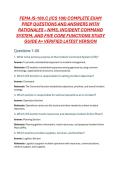 FEMA IS-100&period;C &lpar;ICS 100&rpar; COMPLETE EXAM PREP QUESTIONS AND ANSWERS WITH RATIONALES &ndash; NIMS&comma; INCIDENT COMMAND SYSTEM&comma; AND FIVE CORE FUNCTIONS STUDY GUIDE A&plus; VERIFIED LATEST VERSION