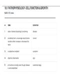 Pathophysiology 10&period;1&colon; Cell Function & Growth Study Guide &lpar;Questions & Answers&rpar;