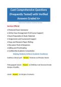 Cuet Comprehensive Questions &lpar;Frequently Tested&rpar; with Verified Answers Graded A&plus;