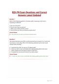 REX-PN Exam Questions and Correct Answers Latest Update