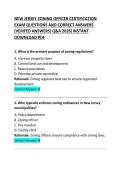&NewLine;New Jersey Zoning Officer Certification Exam &ndash; Questions and Correct Answers