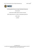 WGU D026&colon;  Quality Outcomes in a Culture of Value-Based Nursing Care &vert; 2026 Update