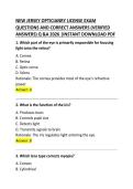 &NewLine;New Jersey Opticianry License Exam &ndash; Questions and Correct Answers