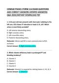 COMSAE Phase 2 Form 114 &ndash; Exam Questions and Correct Answers