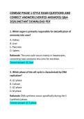 COMSAE Phase 1 &ndash; Exam Questions and Correct Answers