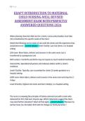 EDAPT INTRODUCTION TO MATERNAL&NewLine;CHILD NURSING-WELL REVISED&NewLine;ASSESSMENT EXAM WITH PERFECTLY&NewLine;ANSWERED QUESTIONS 2026&NewLine;