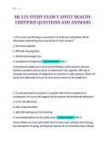 NR 325 STUDY EXAM 3 ADULT HEALTHCERTIFIED QUESTIONS AND ANSWERS&NewLine;