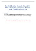 Housing Counselor Exam 2026-2027 Practice Test
