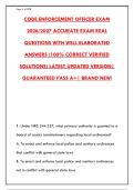 CODE ENFORCEMENT OFFICER EXAM 2026 &ndash; 300 REAL QUESTIONS & VERIFIED ANSWERS &vert; GUARANTEED PASS&NewLine;&NewLine;
