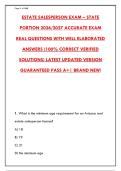 ARIZONA REAL ESTATE SALESPERSON EXAM 2026&sol;2027 &ndash; COMPLETE 300-QUESTION BANK WITH VERIFIED ANSWERS & RATIONALES &vert; PASS YOUR AZ STATE LICENSE ON THE FIRST TRY&NewLine;&NewLine;