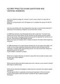 ACVREP PRACTICE EXAM QUESTIONS AND VERIFIED ANSWERS
