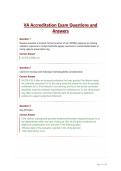 VA Accreditation Exam Questions and Answers