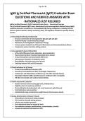 IgNS Ig Certified Pharmacist &lpar;IgCP&rpar; Credential Exam