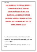 HESI LEADERSHIP EXIT EXAM VERSION 2 &ndash; COMPLETE 300-QUESTION BANK WITH VERIFIED ANSWERS & RATIONALES &vert; PASS YOUR NURSING LEADERSHIP FINAL WITH CONFIDENCE&NewLine;&NewLine;