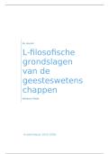 Filosofische grondslagen geesteswetenschappen &vert; KU Leuven &vert; 2025&sol;26