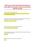 NICET Level 2 Study ITM of Water-Based Systems Exam &lpar;2026 Latest Update&rpar; Questions and Answers &lpar;100 OUT OF 100&rpar;