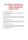 NICET HIGHWAY CONSTRUCTION LEVEL 2 QUESTIONS WITH CORRECT ANSWERS 2026 COMPLETE GUIDE 
