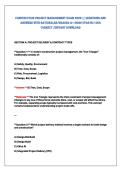 CONSTRUCTION PROJECT MANAGEMENT EXAM 2026&vert;&vert;&vert;qUESTIONS ANd&NewLine;ANSwERS wITh RATIONAlES&sol;GRAdEd A&plus;&sol;2026 UPdATE&sol;100&percnt;&NewLine;CORRECT &sol;INSTANT dOwNlOAd