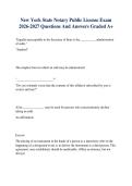 New York State Notary Public License Exam 2026-2027 Questions And Answers Graded A&plus;