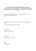 NC 302 POST LICENSING EXAM 2026-2027 QUESTIONS AND CORRECT ANSWERS GRADED A&plus;