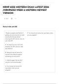 NRNP 6552 MIDTERM EXAM LATEST 2026 &sol;NRNP6552 WEEK 6 MIDTERM NEWEST VERSION