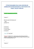 PYTHON PROGRAMMING FINAL EXAM&semi;&semi; quEsTIONs ANd&NewLine;ANswERs wITH RATIONALEs&sol;GRAdEd A&plus;&sol;2026 uPdATE&sol;100&percnt;&NewLine;cORREcT &sol;INsTANT dOwNLOAd 