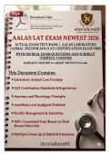 AALAS LAT Exam Newest 2026 Actual Exam Test Bank &vert; AALAS Laboratory Animal Technician &lpar;LAT&rpar; Certification Prep with 550 Real Exam Questions and Correct Verified Answers &vert; Already Graded A&plus; &lpar;Most Recent&excl;&excl;&rpar; &vert;&vert; Complete A&plus; Guide