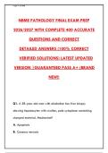 NBME PATHOLOGY FINAL EXAM 2026 &ndash; 400 REAL QUESTIONS & CORRECT ANSWERS WITH RATIONALES &vert; PASS YOUR MEDICAL PATHOLOGY BOARD EXAM WITH CONFIDENCE&NewLine;&NewLine;