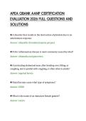 APEA QBANK AANP CERTIFICATION&NewLine;EVALUATION 2026 FULL QUESTIONS AND&NewLine;SOLUTIONS&NewLine;