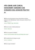 APEA QBANK AANP CLINICAL&NewLine;MANAGEMENT GUIDELINES CASE&NewLine;SCENARIOS 2026 ADVANCED PRACTICE&NewLine;A&plus;