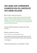 APEA QBANK AANP COMPREHENSIVE&NewLine;EXAMINATION 2026 FULL QUESTION SET&NewLine;WITH VERIFIED SOLUTIONS&NewLine;