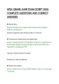 APEA QBANK AANP EXAM SCRIPT 2026&NewLine;COMPLETE QUESTIONS AND CORRECT&NewLine;ANSWERS