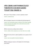 APEA QBANK AANP PHARMACOLOGY&NewLine;THERAPEUTICS DECISION MAKING&NewLine;TOOLKIT 2026 GRADED A&plus;