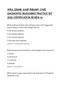 APEA QBANK AANP PRIMARY CARE&NewLine;DIAGNOSTIC REASONING PRACTICE SET&NewLine;2026 CERTIFICATION REVIEW A&plus;