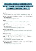 APEX EKG TEST COMPREHENSIVE&NewLine;STUDY GUIDE 2026 FULL QUESTIONS&NewLine;AND SOLUTIONS GRADED A&plus;