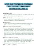 APEX EKG TEST FINAL TEST 2026&NewLine;QUESTIONS WITH CORRECT&NewLine;ANSWERS GRADED A&plus;