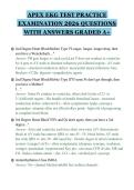 APEX EKG TEST PRACTICE&NewLine;EXAMINATION 2026 QUESTIONS&NewLine;WITH ANSWERS GRADED A&plus;&NewLine;
