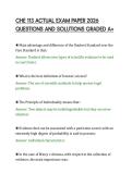CHE 113 ACTUAL EXAM PAPER 2026&NewLine;QUESTIONS AND SOLUTIONS GRADED A&plus;