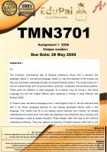 TMN3701 Assignment 1 &lpar;COMPLETE ANSWERS&rpar; 2026 - DUE 28 May 2026
