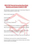WGU D102 Financial Accounting Exam Study Questions and Answers Graded A&plus; 2026
