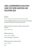 CISEC COMPREHENSIVE EXAM STUDY&NewLine;GUIDE TEST PAPER QUESTIONS AND&NewLine;SOLUTIONS 2026&NewLine;