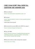 CISEC EXAM SCRIPT FINAL PAPER FULL&NewLine;QUESTIONS AND ANSWERS 2026