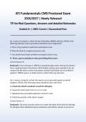 ATI Fundamentals CMS Proctored Exam 2026&sol;2027 &vert; Newly Released &vert; 70 Q&A with Detailed Rationales &vert; ACTUAL EXAM&vert; Pass Guaranteed - A&plus; Graded&NewLine;&NewLine;
